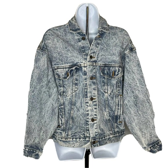 Vintage Levis Trucker Jacket 1980s Size Small Acid Wash 70507 0219 Read Note